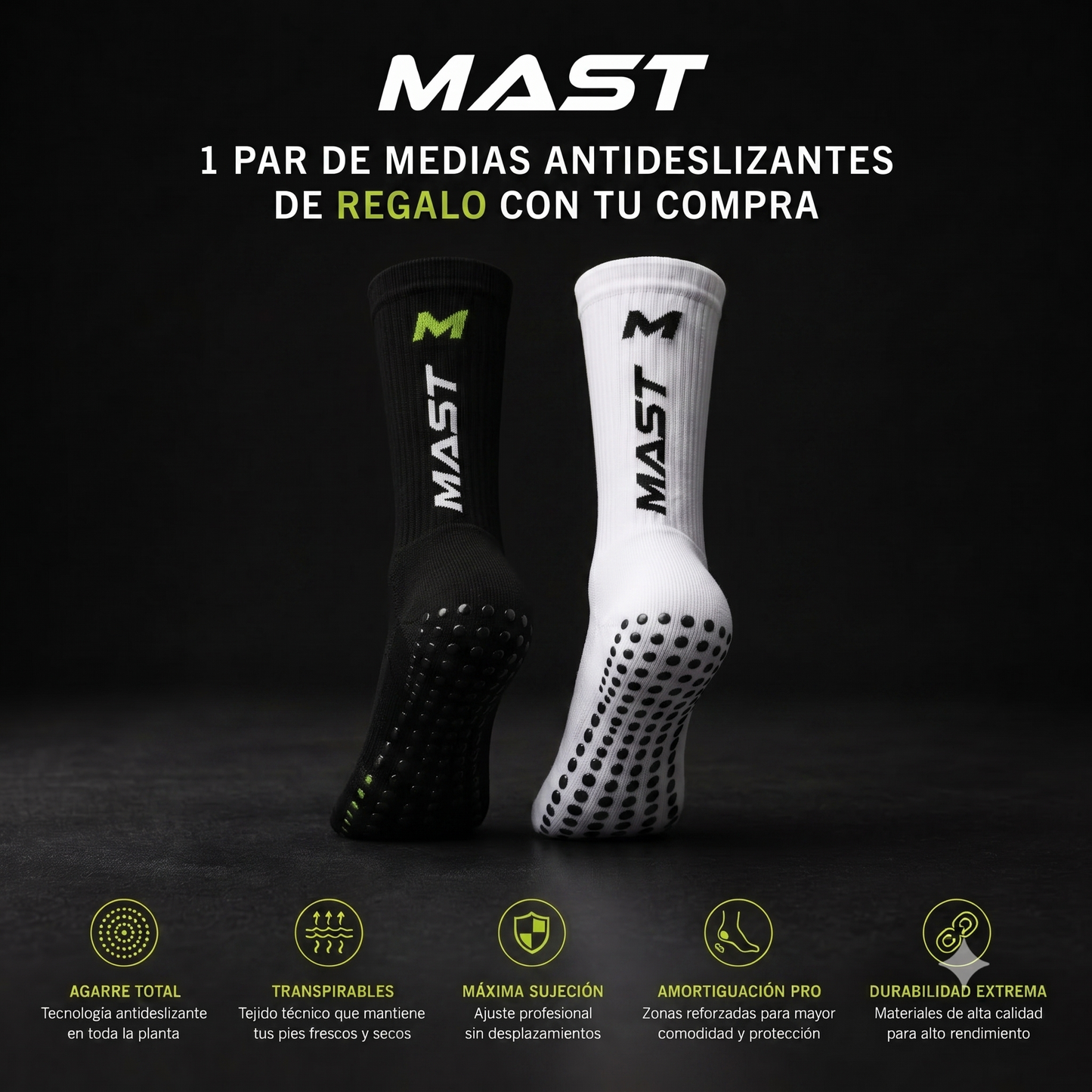 x1 Par de medias antideslizantes (color al azar)